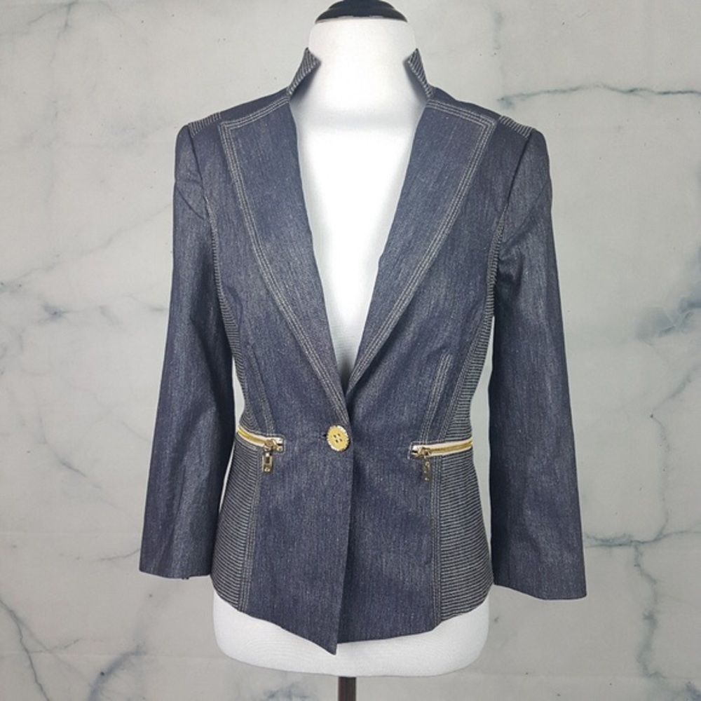 Bebe Denim Blazer Jacket